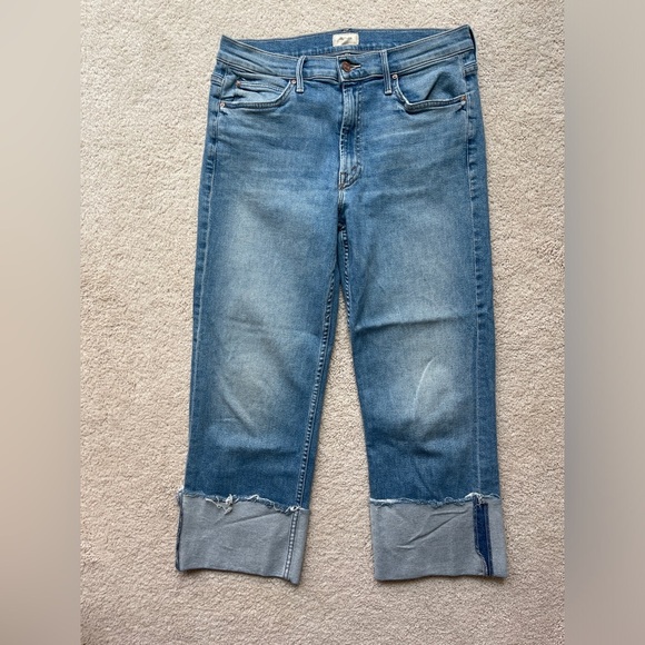 Mother The Dusty Cuff Fray Shoot to Thrill Jeans - Picture 2 of 8